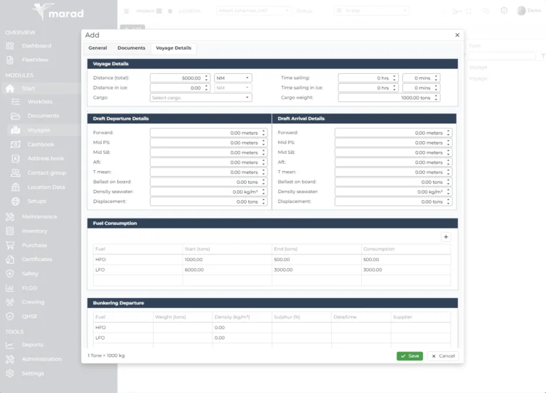 Introducing MRV reporting to Marad